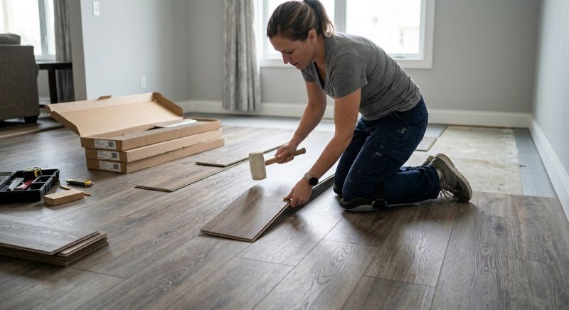 Vinyl Plank Floor Installation in Amesbury, MA