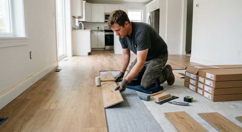 Vinyl Plank Floor Installation in Amesbury, MA